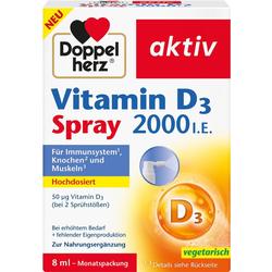 Verpackung eines Vitamin D3 Sprays zur Nahrungsergänzung.